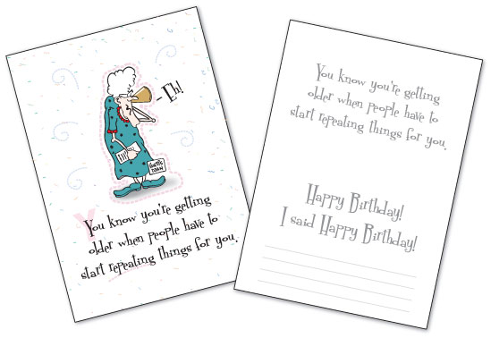 Old Lady Funny Birthday Card