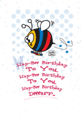 Bumble Bee Birthday Card