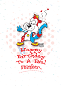 Skunk Pop Art Birthday Card